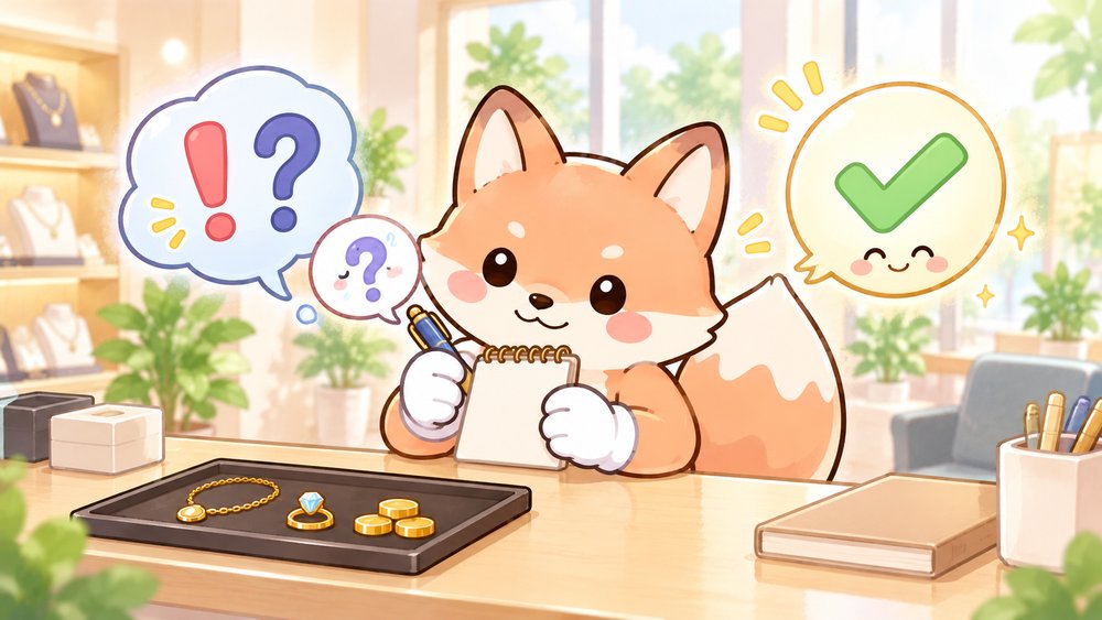 気になる点もていねいにメモするきつねのナビ助